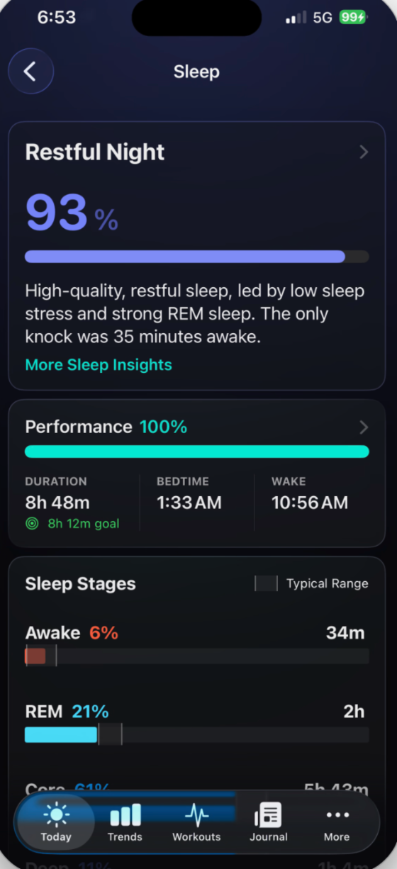 Sleep quality detail