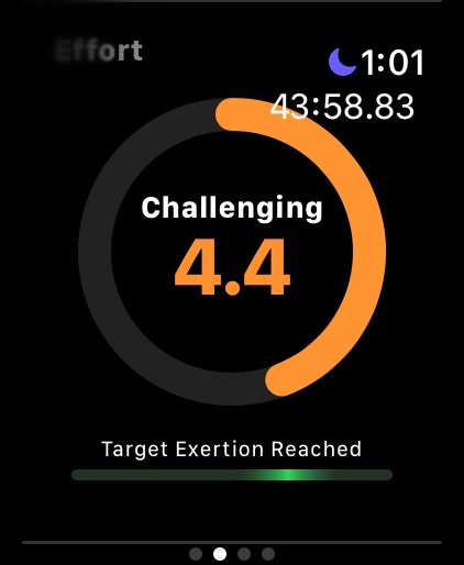 Live workout on Apple Watch