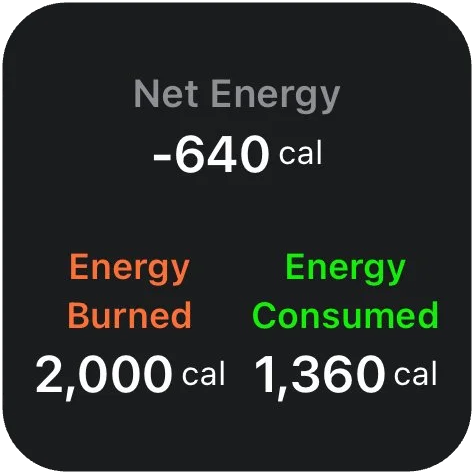 Net Energy widget
